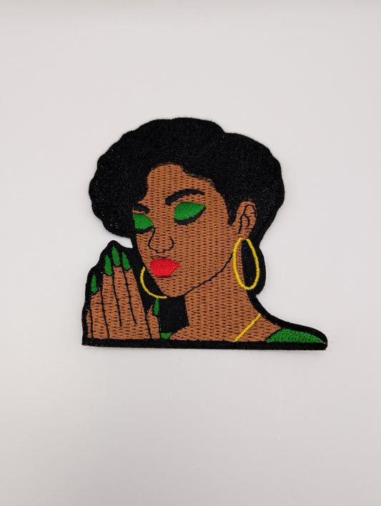 Praying Lady in Green